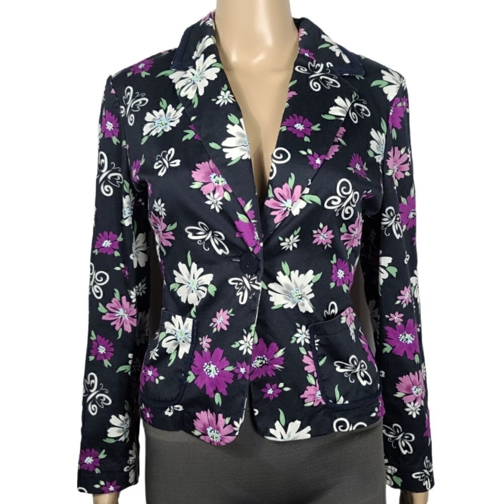 Casual Corner Annex Floral Button Up Blouse